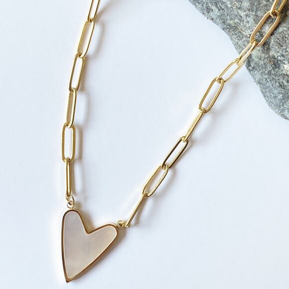 NEW Abstract Heart Layering Necklace - Picture 2 of 12
